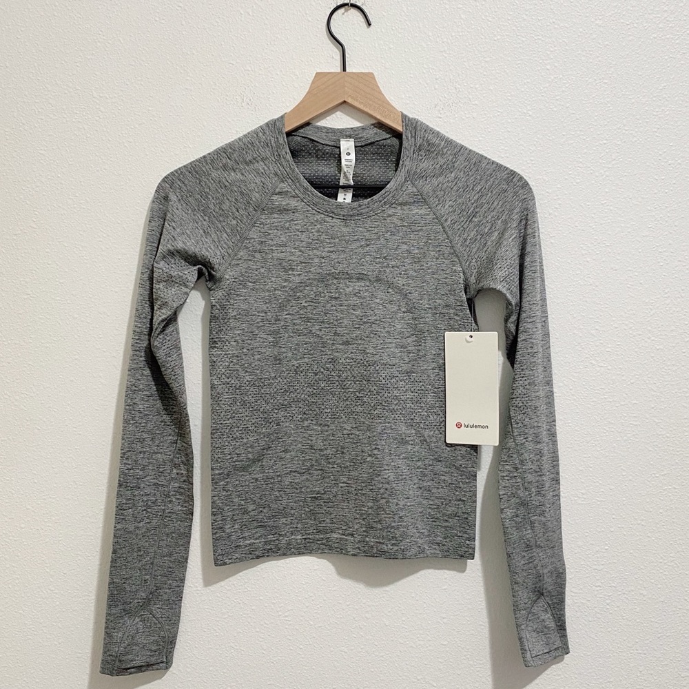Lululemon Swiftly Tech Long Sleeve 2.0 Race Slate/White